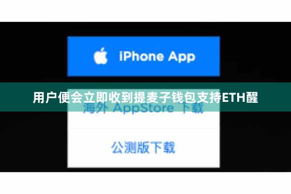 用户便会立即收到提麦子钱包支持ETH醒